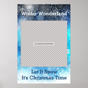 Póster Winter Wonderland Christmas Party Photo Booth