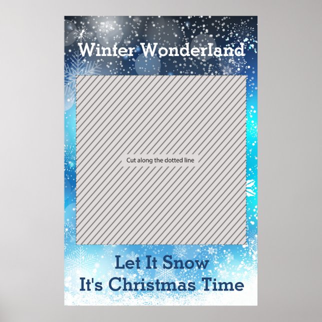Póster Winter Wonderland Christmas Party Photo Booth (Frente)