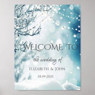 Poster Winter Wonderland, String Lights Weding