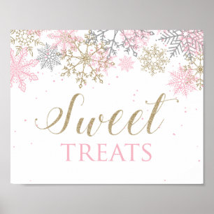 Poster Winter wonderland Sweet Treats Sign