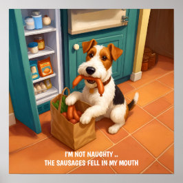 Poster Wire Hair Fox Terrier - I'm Not Naughty