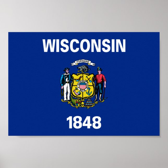 Poster Wisconsin Flag (Frente)