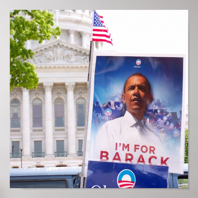 Poster Wisconsin para Obama - Personalizado (Frente)