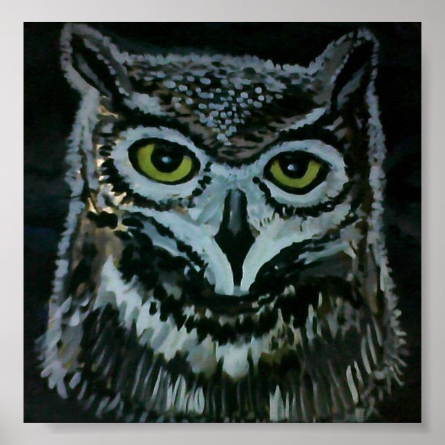 Póster Wise Owl à noite (Frente)