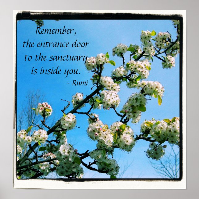 Póster Wise Quotes Primavera Floral (Frente)