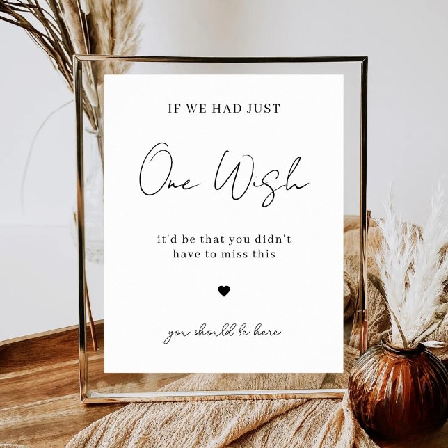 Poster Wish You Were Here Minimalist Wedding Memorial (Criador carregado)