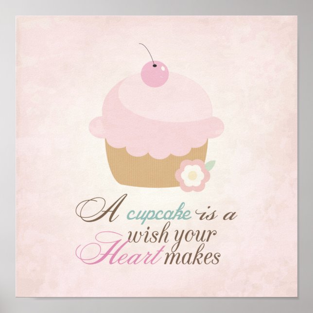 Poster Wish your heart makes - Cupcake (Frente)