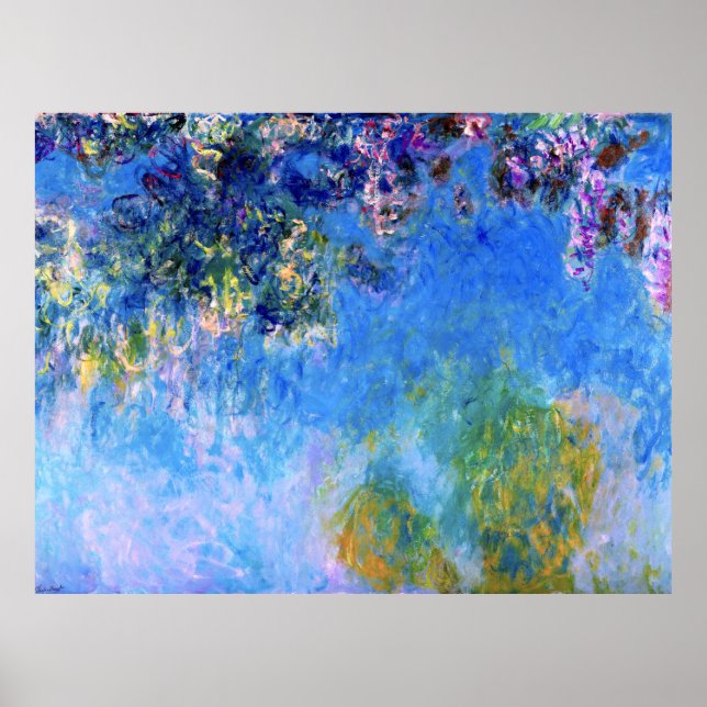 Poster Wisteria do impressionista Claude Monet (Frente)