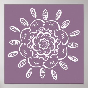 Póster Wisteria Mandala