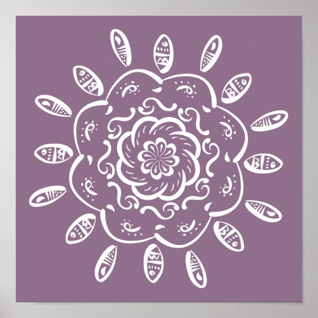 Póster Wisteria Mandala (Frente)