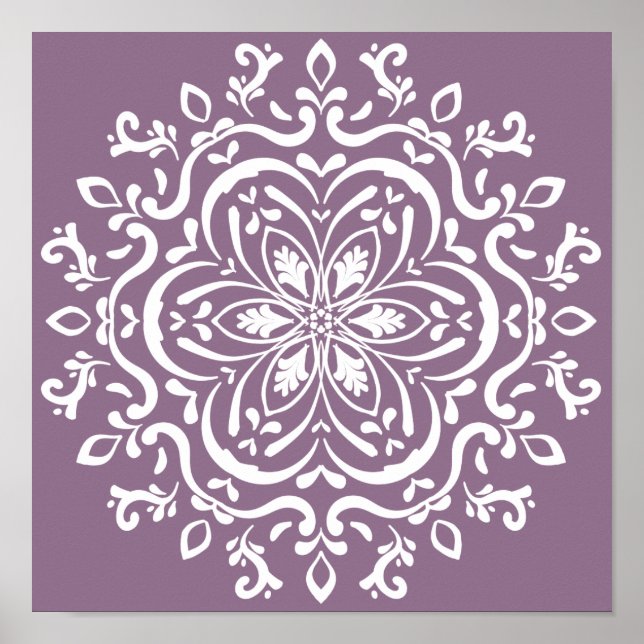 Poster Wisteria Mandala (Frente)