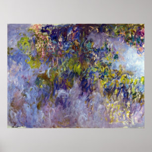 Póster Wisteria (metade esquerda) por Claude Monet