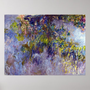Póster Wisteria (metade esquerda) por Claude Monet