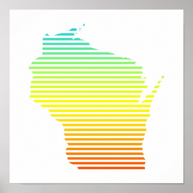 Póster wisWisconsin chill fade (Frente)
