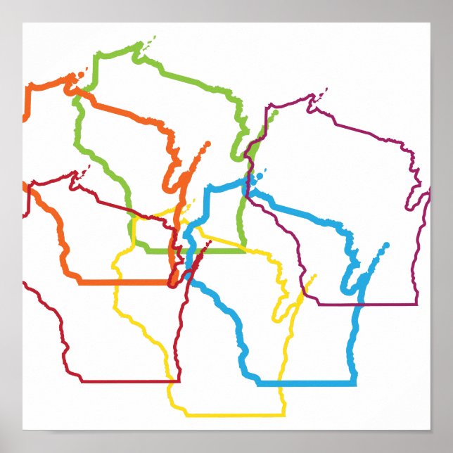 Poster wisWisconsin pride blur (Frente)