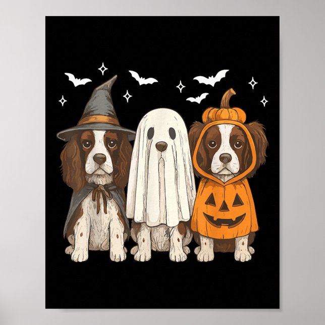 Poster Witch English Springer Spaniel Halloween Springer (Frente)