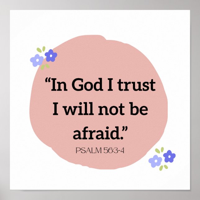 Poster with Bible Verse 12"x12" (Frente)