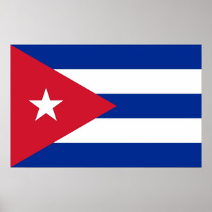 Poster with Flag of Cuba