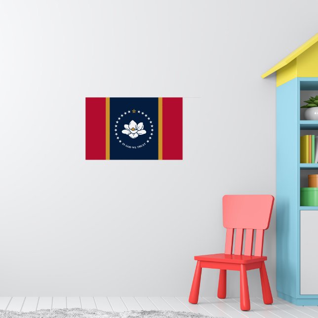 Poster with Flag of Mississippi State, USA (Berçário 1)