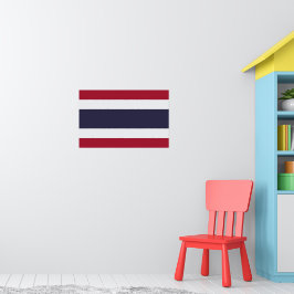 Poster with Flag of Thailanda