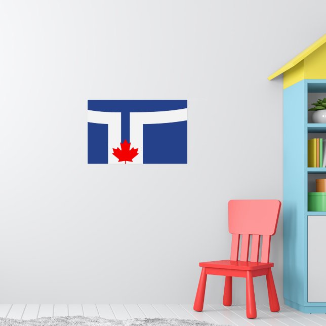 Poster with Flag of Toronto, Canada (Berçário 1)