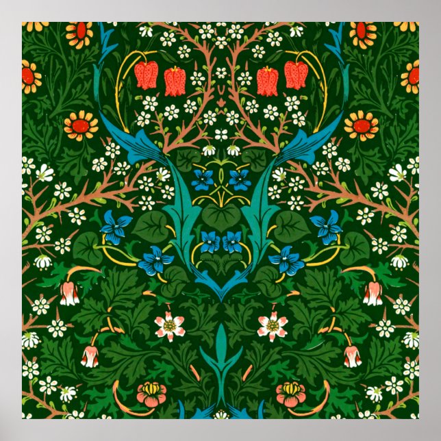 Poster WM Morris Blackthorn Art Nouveau Pattern (Frente)