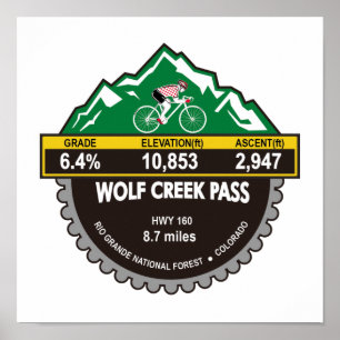 POSTER WOLF CREEK PASS- RIO GRANDE NF, CO -"MONTANHA"