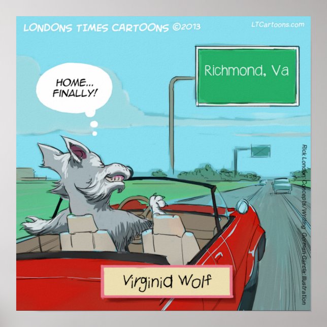 Póster Wolf Do Virginia Funny Watch (Frente)