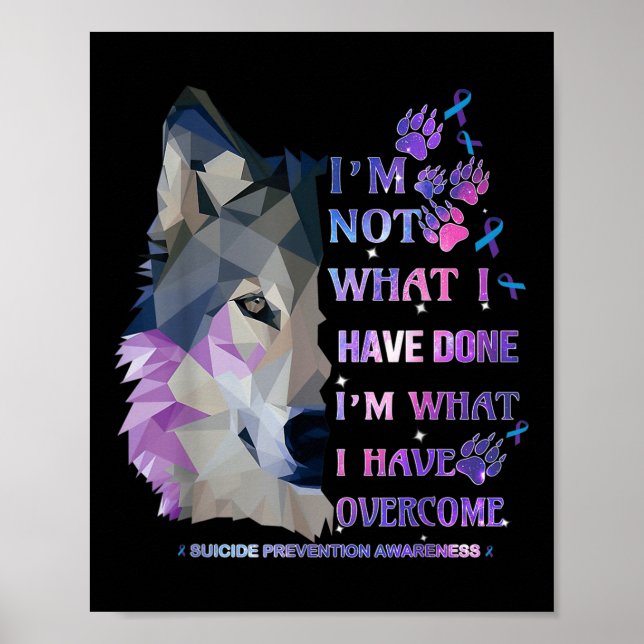 Poster Wolf Eu Não Sou O Que Eu Fiz Eu Tenho Sobco (Frente)