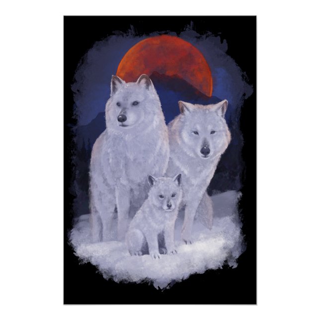 Póster wolf family  (Frente)
