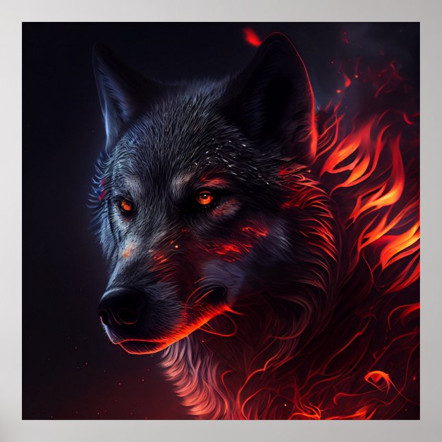 Poster Wolf Fire (Frente)