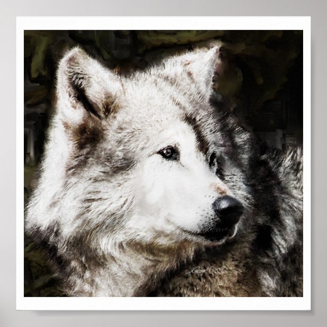 Póster Wolf Head Study (Frente)