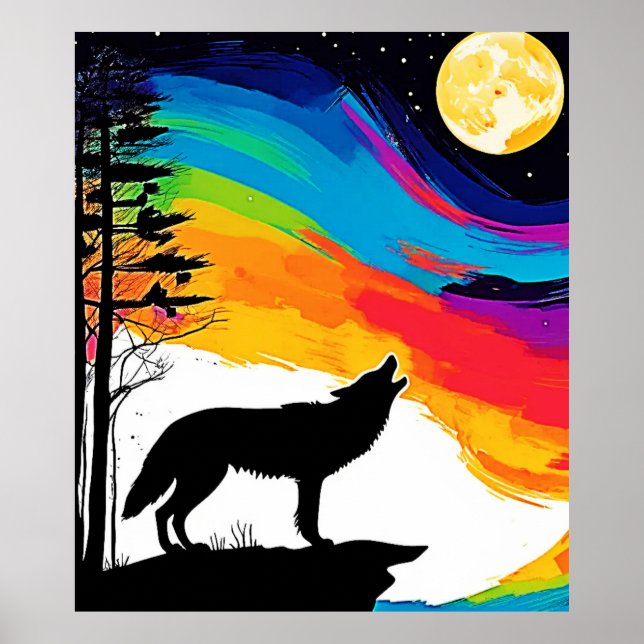 Poster Wolf Moon Howl Art (Frente)