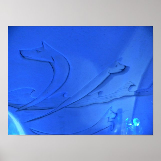 Poster Wolf Room no Hotel de Glace, Quebec, Canadá (Frente)