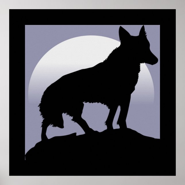 POSTER WOLF SILHOUETTE (Frente)