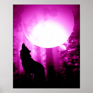 Poster Wolf Silhouette Único de Howling
