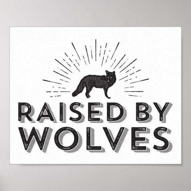 Poster Wolf Wall Art para Nurseries e Kids Rooms (Frente)