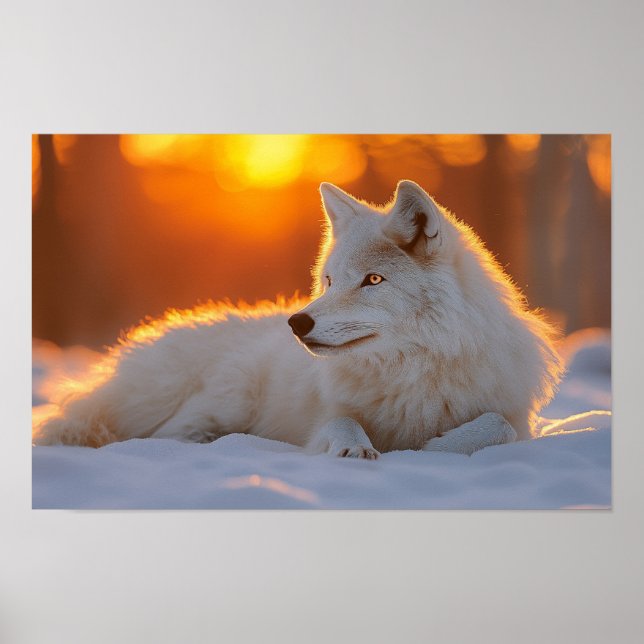 Poster Wolf Wild Animal Loving Portrait (Frente)