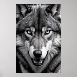 Poster Wolf Wildlife Maiúsculo Nature Art Wallpaper