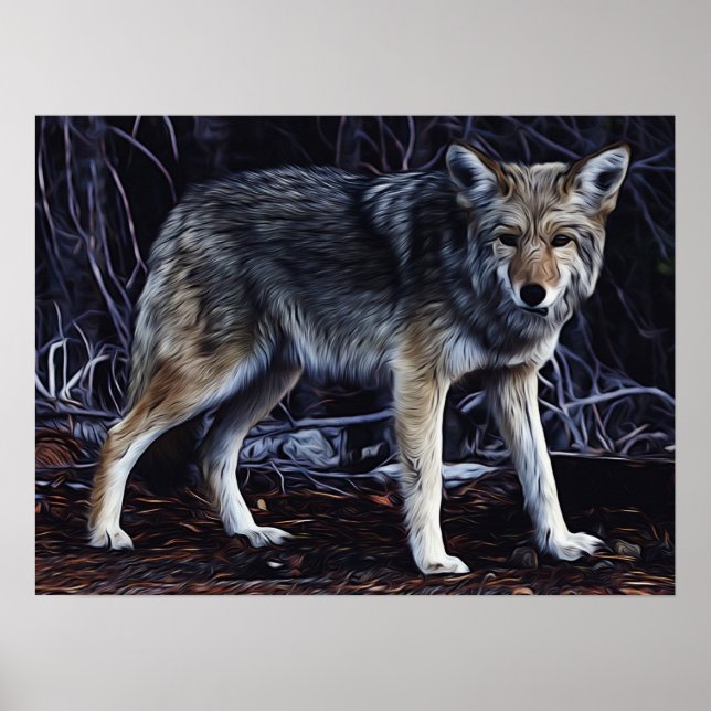 Poster Wolf Wolves Linda Watercolor (Frente)