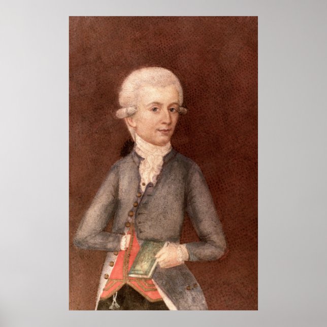Póster Wolfgang Amadeus Mozart, c. 1780 (Frente)