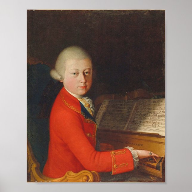 Poster Wolfgang Amadeus Mozart Retrait Young (Frente)