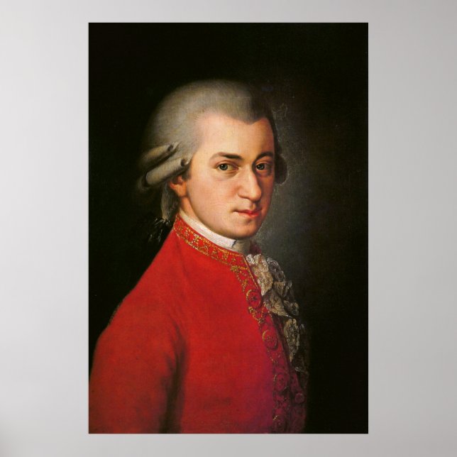 Póster Wolfgang Amadeus Mozart Retrato (Frente)