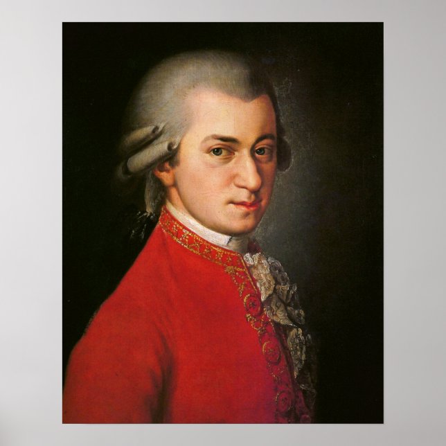 Poster Wolfgang Amadeus Mozart Retrato (Frente)