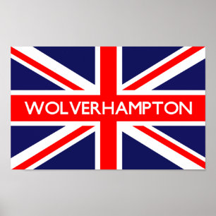 Póster Wolverhampton UK Flag