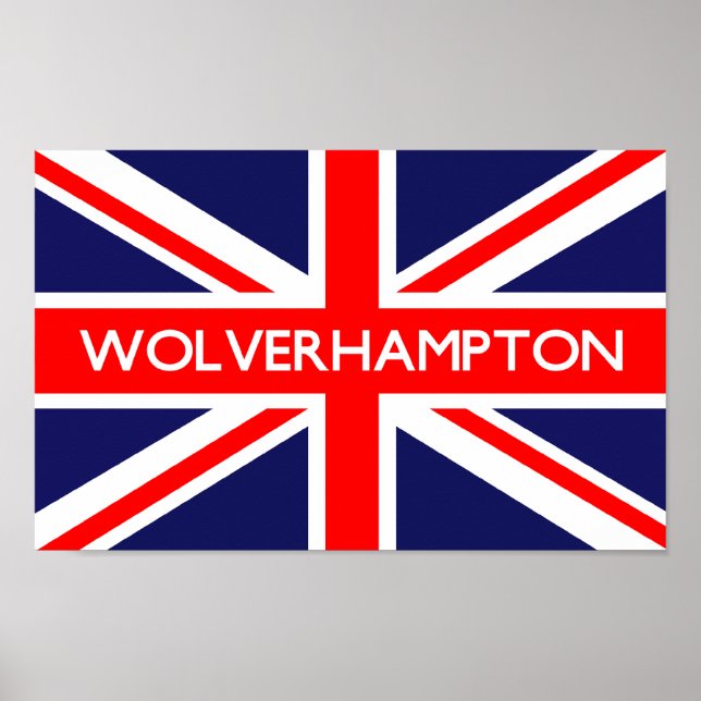 Póster Wolverhampton UK Flag (Frente)