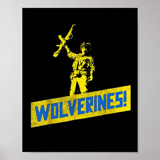 Poster Wolverines Apoiam a Ucrânia Ficam com a Ucrânia Uc (Frente)
