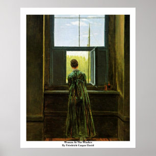 Poster Woman At The Window By Friedrich Caspar David