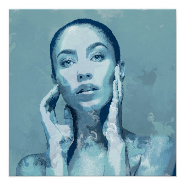 Póster "Woman in Blue" Glossy Poster (Frente)