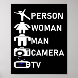 Poster Woman Man Camera Tv Go Vote 2020